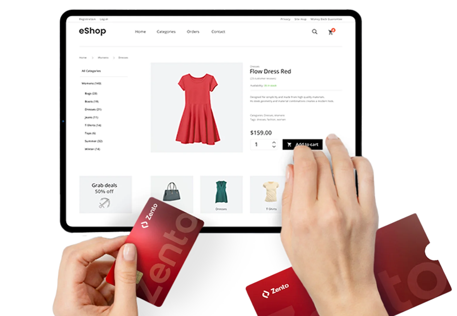 Pay online and in store