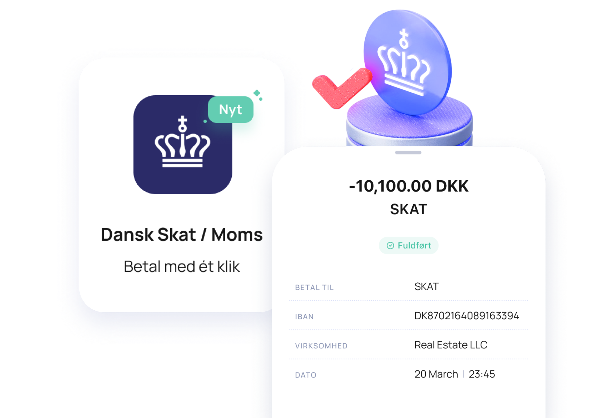 Betal skat med ét klik